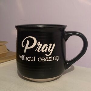 Black Ceramic Mug with Inspirational Quote